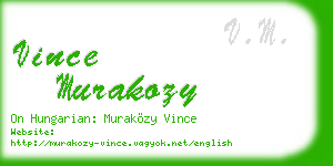 vince murakozy business card