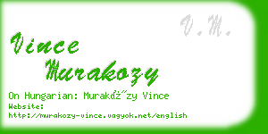 vince murakozy business card